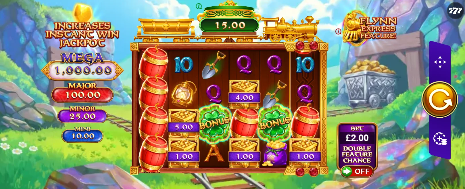 Mining Pots of Gold Express Gold Blitz Lotsaloot Preview